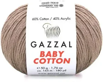 Gazzal Baby cotton 3445 50 г 165 м (коричневый)