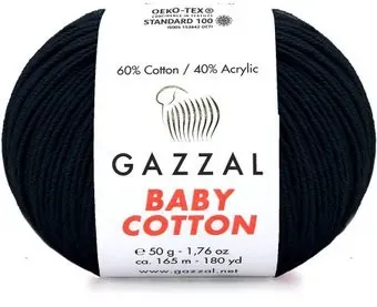Gazzal Baby cotton 3417 50 г 165 м (черный)