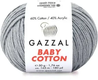 Gazzal Baby cotton 3421 50 г 165 м (серый)