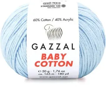 Gazzal Baby cotton 3451 50 г 165 м (голубой)