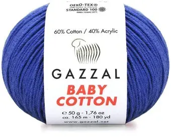 Gazzal Baby cotton 3442 50 г 165 м (синий)