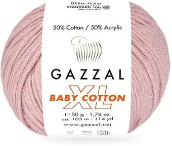 Gazzal Baby cotton xl 3444XL 50 г 105 м (розовый)