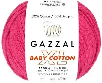 Gazzal Baby cotton xl 3415XL 50 г 105 м (розовый)