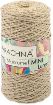 Arachna Macrame mini lurex 124 250 г 200 м (бежевый)
