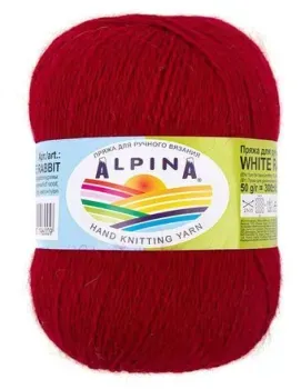 Alpina Yarn White rabbit 208 50 г 300 м (красный)