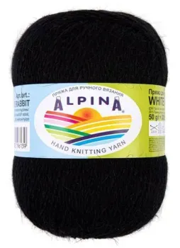 Alpina Yarn White rabbit 203 50 г 300 м (черный)