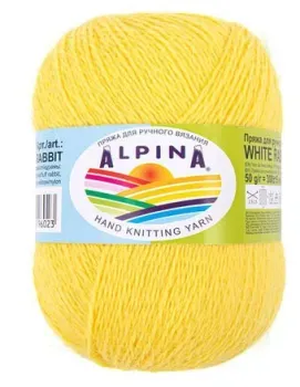 Alpina Yarn White rabbit 267 50 г 300 м (желтый)