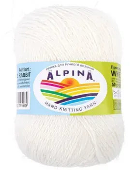 Alpina Yarn White rabbit 201 50 г 300 м (белый)