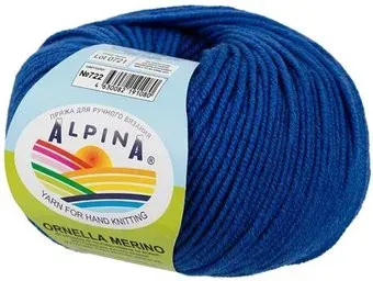 Alpina Yarn Ornella merino 722 50 г 125 м (синий)