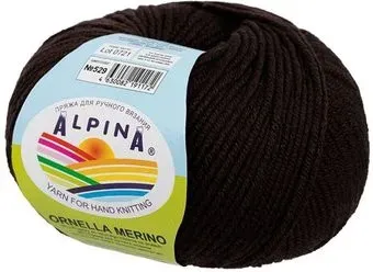 Alpina Yarn Ornella merino 529 50 г 125 м (коричневый)