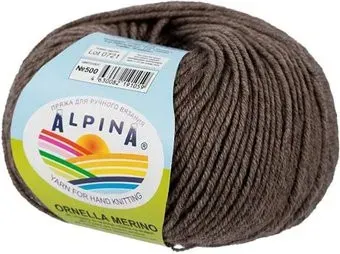 Alpina Yarn Ornella merino 500 50 г 125 м (коричневый)