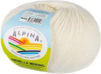 Alpina Yarn Ornella merino 426 50 г 125 м (белый)