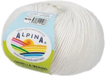 Alpina Yarn Ornella merino 100 50 г 125 м (белый)