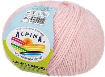 Alpina Yarn Ornella merino 085 50 г 125 м (розовый)