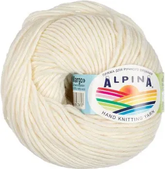 Alpina Yarn Margo 01 50 г 75 м (белый)