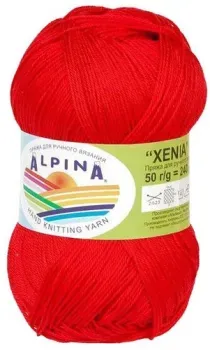 Alpina Yarn Xenia 103 50 г 240 м (красный)