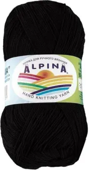 Alpina Yarn Xenia 002 50 г 240 м (черный)