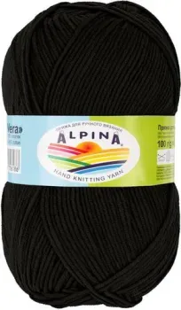 Alpina Yarn Vera 02 100 г 280 м (черный)