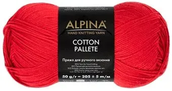 Alpina Yarn Cotton pallete 09 50 г 205 м (красный)