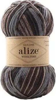 Alize Wooltime 55 100 г 200 м (коричневый; серый)