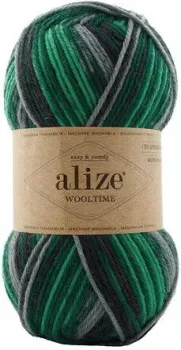 Alize Wooltime 274 100 г 200 м (зеленый; серый)