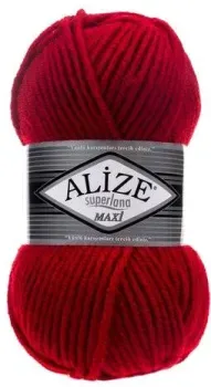 Alize Superlana maxi 204 100 г 100 м (красный)