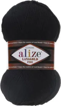 Alize Lanagold fine 161 100 г 390 м (черный)
