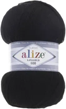 Alize Lanagold 800 62 100 г 730 м (черный)