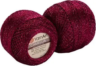 Yarnart Камеллия 20г 190м 426 (10шт, бордовый)