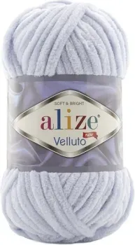 Alize Velluto 416 (68 м, светло-серый)