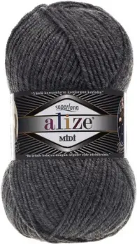 Alize Superlana midi 182 (170 м, темно-серый меланж)