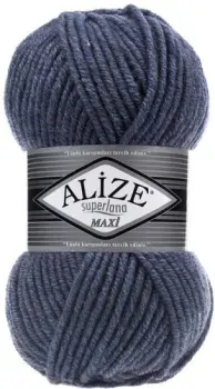 Alize Superlana maxi 203 (100 м, джинсовый меланж)