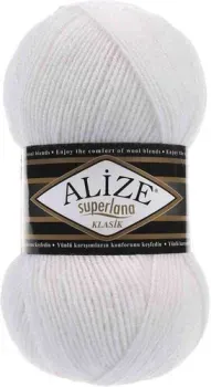 Alize Superlana klasik 55 (280 м, белый)