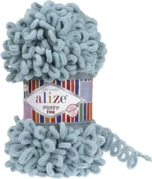 Alize Puffy fine 414 (14 м, лазурный)