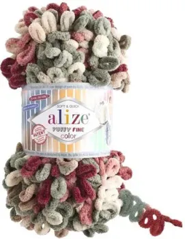 Alize Puffy fine color 6039 (14 м, бордово-серый)