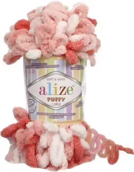 Alize Puffy color 5922 (9 м, коралловый меланж)