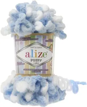 Alize Puffy color 5865 (9 м, голубой меланж)
