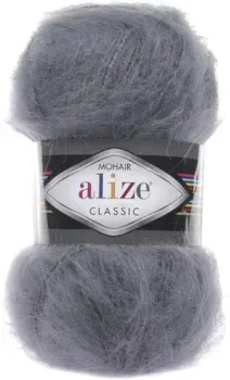 Alize Mohair classic 87 (200 м, угольный серый)