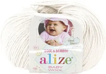 Alize Baby wool 62 (175 м, молочный)