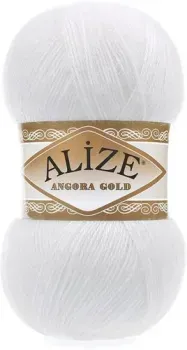 Alize Angora gold 55 (550 м, белый)