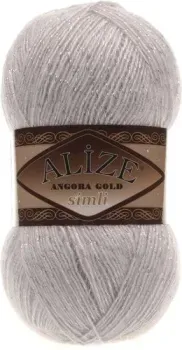 Alize Angora gold simli 168 (500 м, белая зима)