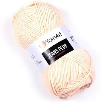 Yarnart Jeans Plus 55% хлопок/45% полиакрил 73 100 г (160 м, кремовый)