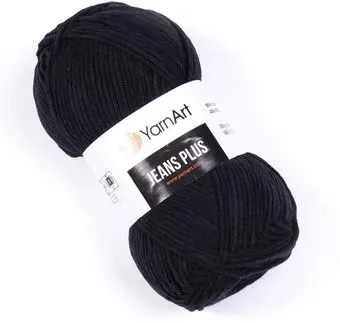 Yarnart Jeans Plus 55% хлопок/45% полиакрил 53 100 г (160 м, черный)