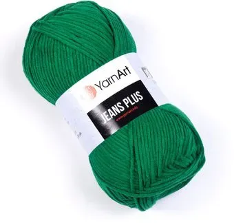 Yarnart Jeans Plus 55% хлопок/45% полиакрил 52 100 г (160 м, зеленый)