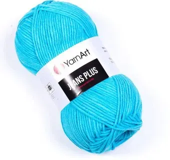 Yarnart Jeans Plus 55% хлопок/45% полиакрил 33 100 г (160 м, голубой)