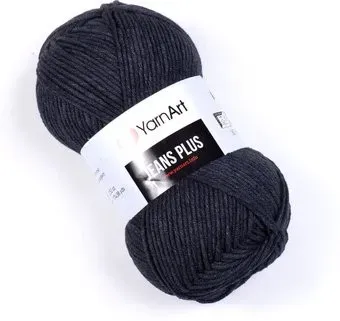 Yarnart Jeans Plus 55% хлопок/45% полиакрил 28 100 г (160 м, черный)