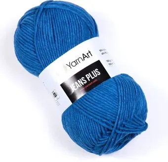 Yarnart Jeans Plus 55% хлопок/45% полиакрил 17 100 г (160 м, синий)