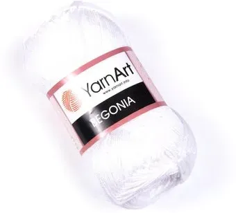 Yarnart Begonia 100% мерсеризованный хлопок 1000 50 г (169 м, белый)