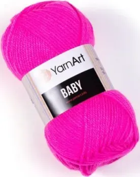 Yarnart Baby 100% акрил 174 50 г (150 м, кислотно-розовый)