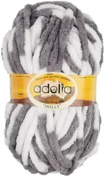 Adelia Dolly 100 г 40 м (белый/серый, 2 мотка)